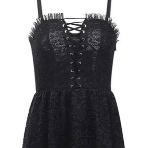 Goth Lace Corsetted Dress (New)